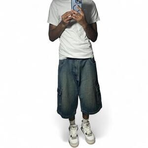 Vintage Escape Sand Wash Baggy Long Cargo Jorts